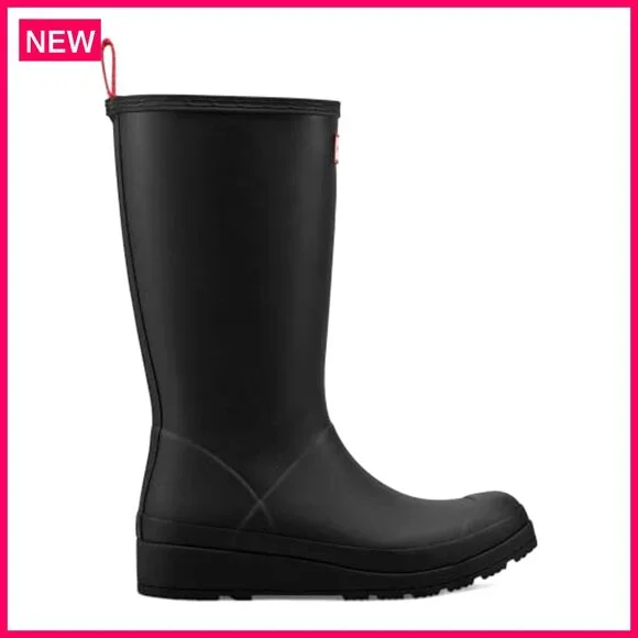 Knee-High Rain Boots Waterproof Rubber Flat Heel Casual Wear